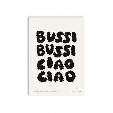 redfries bussi ciao white – Kunstdruck DIN A4