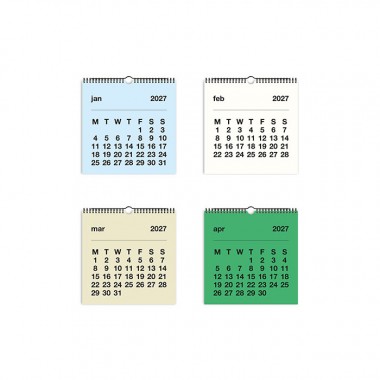redfries basic 2027 – Monatskalender quadratisch