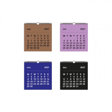 redfries basic 2027 – Monatskalender quadratisch