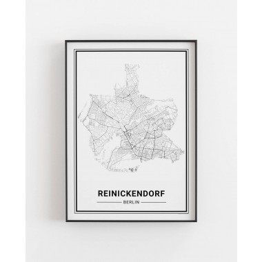 BERLIN Reinickendorf Poster Stadtplan