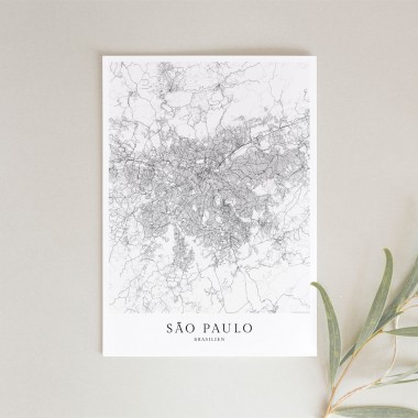 SÃO PAULO als hochwertiges Poster im skandinavischen Stil von Skanemarie