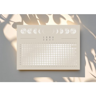 Mondkalender 2027 Poster Beige // ShellyCreates