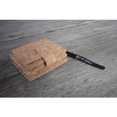 Portemonnaie handmade aus Kork mit Zipper