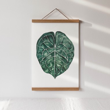 Paperlandscape | Aquarell Kunstdruck "Anthurium Clarinervium" | Pflanze | Palmblatt |verschiedene Größen