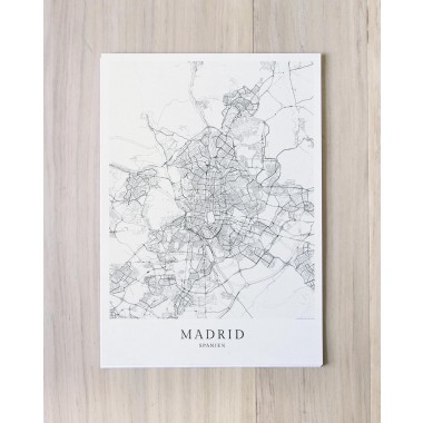 Karte MADRID als Print im skandinavischen Stil von Skanemarie +++ Geschenkidee zu Weihnachten