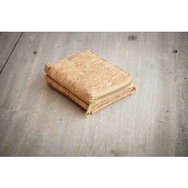Handgefertigte dreifache Geldbörse, Portemonnaie aus Kork, einmalige Geschenke, Geldbeutel Damen/ Herren, Brieftasche mit Kartenfächern