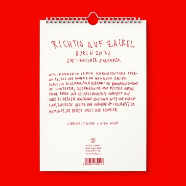 "Richtig auf Zackel durch 2026" Kalender by Gianluca Scigliano