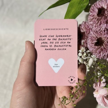Audio-Sticker von Voicestories für ganz besondere Hochzeitserinnerungen "Rosa"
