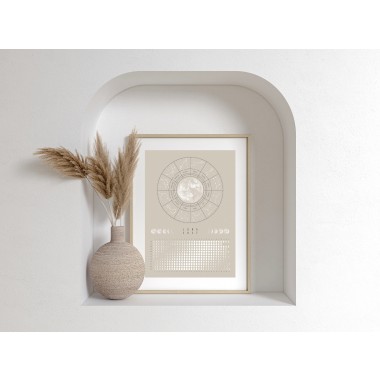 Mondkalender 2027 Poster Beige // ShellyCreates
