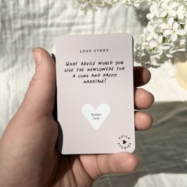 Audio-Sticker von Voicestories für ganz besondere Hochzeitserinnerungen "Beige"