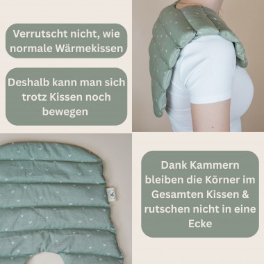 Nackenkissen mit Bio-Dinkel gefüllt "Matcha" – Tochter von Walter