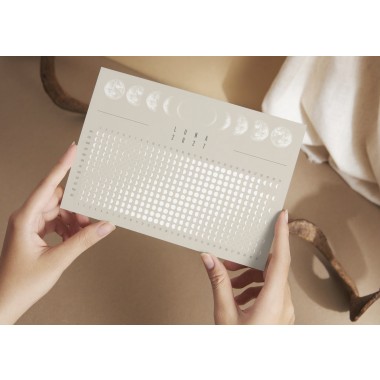Postkarten Set Mondkalender 2027 Beige // ShellyCreates