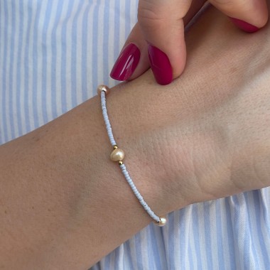 DIY-Set Armband mit Süßwasserperlen I wasserfest & plastikfrei I ever so tiny