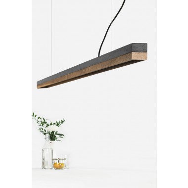 GANTlights - Beton Hängeleuchte [C3]dark/walnut Lampe Nussbaum minimalistisch