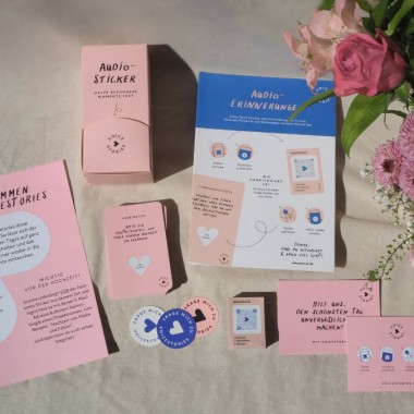 Audio-Sticker von Voicestories für ganz besondere Hochzeitserinnerungen "Rosa"