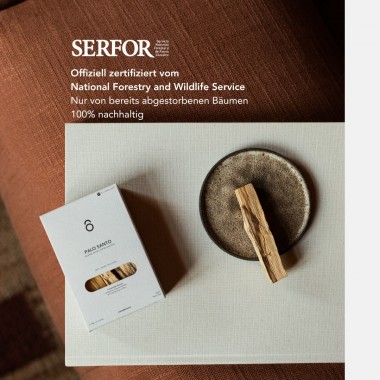 Premium Palo Santo Räucherwerk SERFOR Zertifiziert Nachhaltiger Anbau - noneedformore