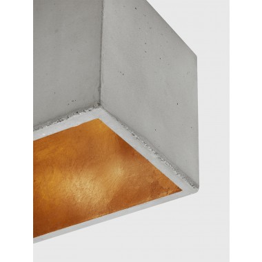 GANTlights - [B4] Hängeleuchte Beton Gold minimalistisch


