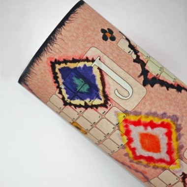 Fine Art Wandkalender 2026 Babouche pastellrosa / kilim