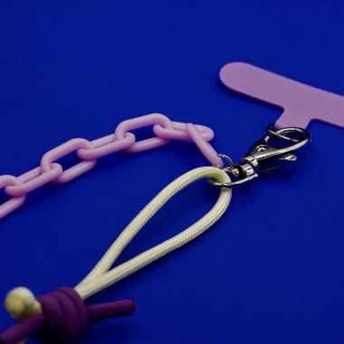 Verstellbare Pastellkette – Acryl & Paracord (mit optionalem Handy-Halter) - Pikto3000