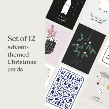 typealive / Weihnachtskarten-Set / 12er SET "ADVENT"