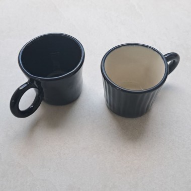 Skelini - handgemachte Espresso Tasse schwarz