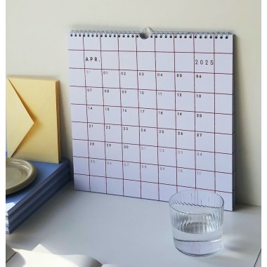 KALENDER 2025, rot - SANS.