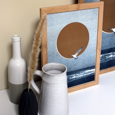 Handsignierte Risographie "Möwe" [umweltfreundlicher Artprint von woelfins]
