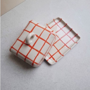 Skelini - Keramik Butterdose handgemacht