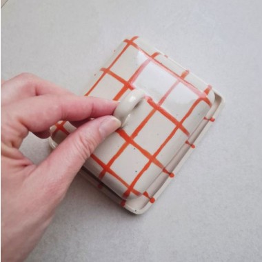 Skelini - Keramik Butterdose handgemacht