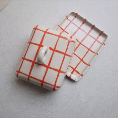 Skelini - Keramik Butterdose handgemacht