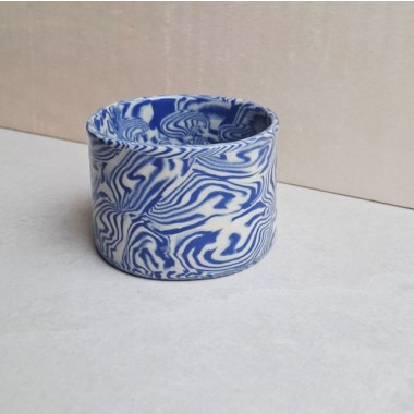 Skelini - Kaffeetasse aus Keramik - blau-cremige Farbkombination