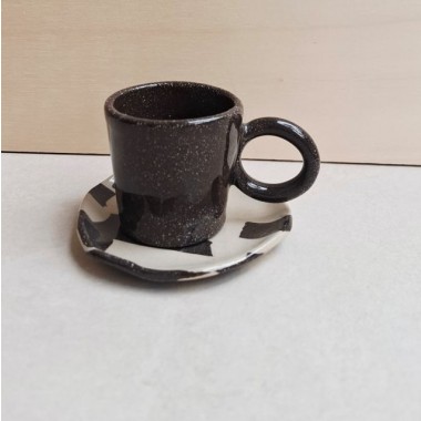 Skelini - handgemachte Espresso Tasse braun