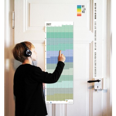2027 Wandkalender „Pastell-Türkis“ - Das Original von Wi-La-No | Jahresplaner | Beidseitig bedruckt | Limited Edition | 100% Recyclingpapier 