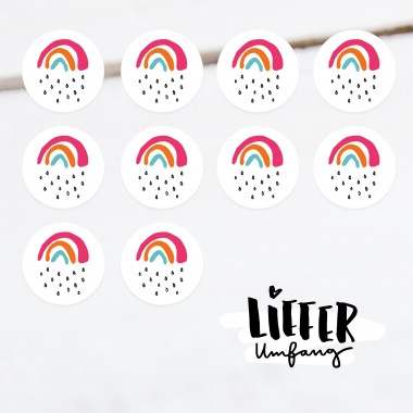 Kleine Papeterie // Kleiner Regenbogen // Sticker