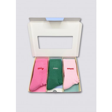 3-PACK SOCKEN SPICY, CIAO., AMORE - No Bad Days Club