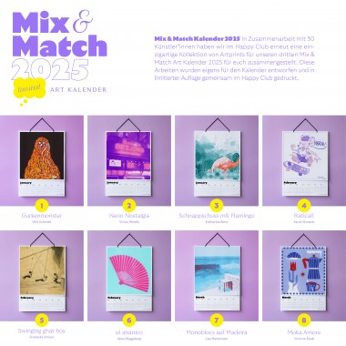 Mix & Match Art Kalender 2025 / The Happy Club