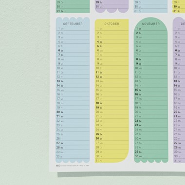 TEO Wandkalender 2025 - Shapes