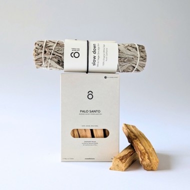 Räucherset: Nachhaltiges Palo Santo Holz & 100% Weißer Salbei Räucherbündel Daily Reset - noneedformore