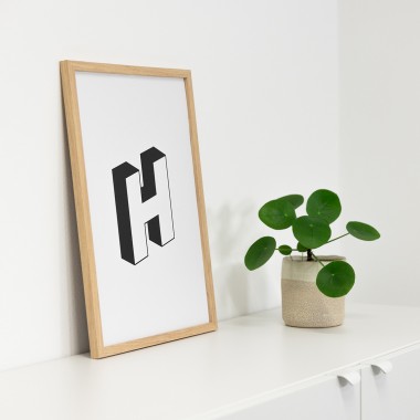 POSTER ABC – ALPHABET BUCHSTABE H Studio Schön® ABC Kollektion