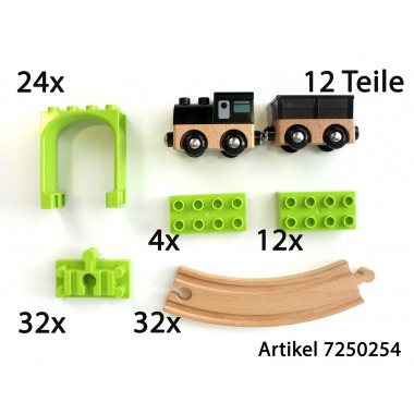 Noppi Eisenbahn Bundle - Bau die Helix-Spirale mit 4 Etagen über 80 Teile. Von Neue Freunde