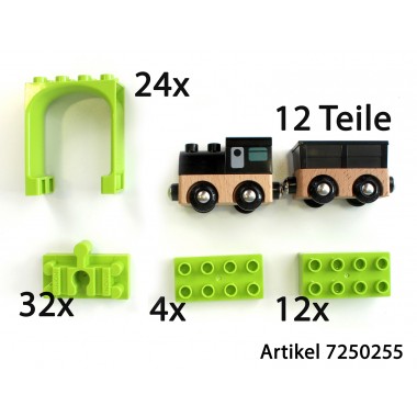 Noppi Eisenbahn Bundle - Bau die Helix-Spirale mit 4 Etagen über 80 Teile. Von Neue Freunde