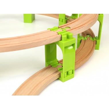 Noppi Eisenbahn Bundle - Bau die Helix-Spirale mit 4 Etagen über 80 Teile. Von Neue Freunde