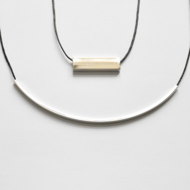 nahili KETTE "square tubes" (14Karat Gelbgold oder Weißgold Anhänger )
