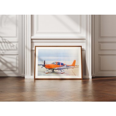 A3 - Filmfotografie Risoprint - Motiv: Kleines Oranges Flugzeug - Vitja Photo Prints