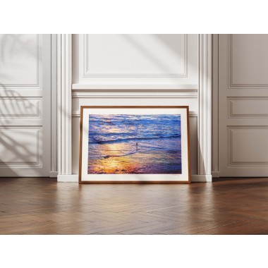 A4 - Filmfotografie Risoprint - Motiv: Regenbogen Wellen Sonnenuntergang - Vitja Photo Prints