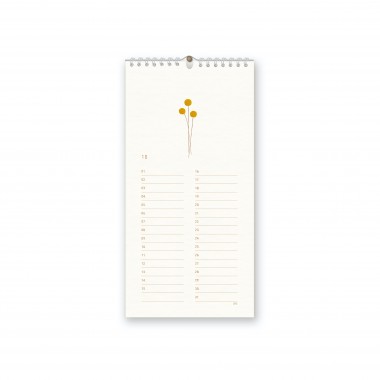 Geburtstagskalender mit Botanikmotiven - SANS.