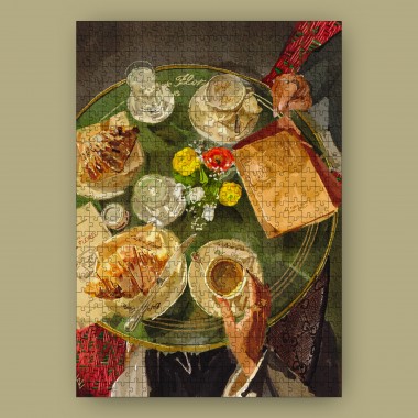 Das Puzzle Kollektiv - Puzzle "Café et croissants" 500 Teile