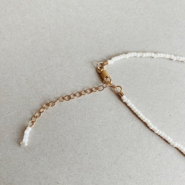 IDA PING JEWELRY // SWEET PEARL Halskette aus Miyuki Glasperlen und Süsswasserperle