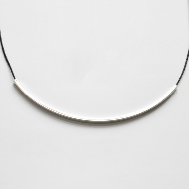 nahili KETTE "square tubes" minimal Bogen (Weißgold) Schmuck