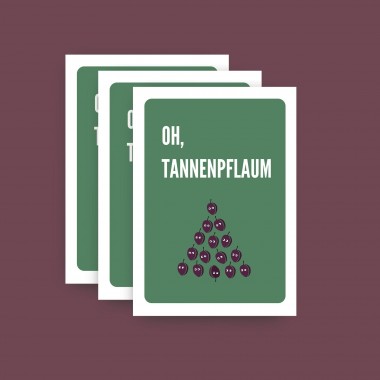 Weihnachten „Oh, Tannenpflaum“ / Postkarte A6 3er-Set / issgut